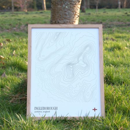 Ingleborough Contour Print