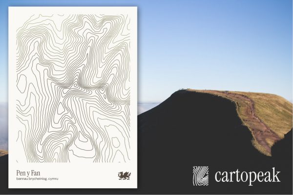Pen y Fan Contour Print - Image 2
