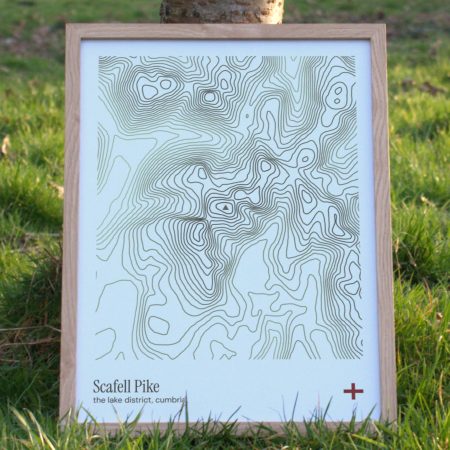 Scafell Pike Contour Print