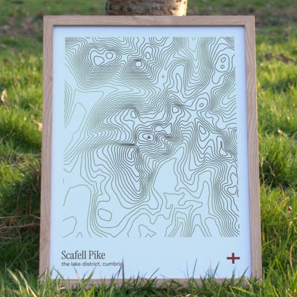 Scafell Pike Contour Print