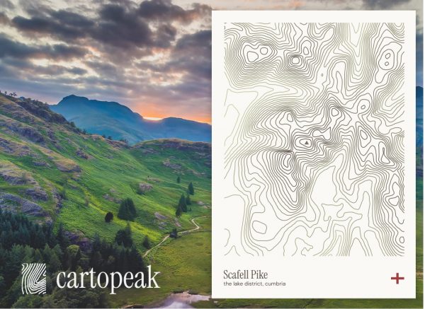 Scafell Pike Contour Print - Image 2